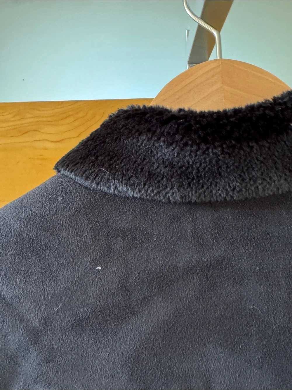 Women’s Black Faux-Shearling Jacket